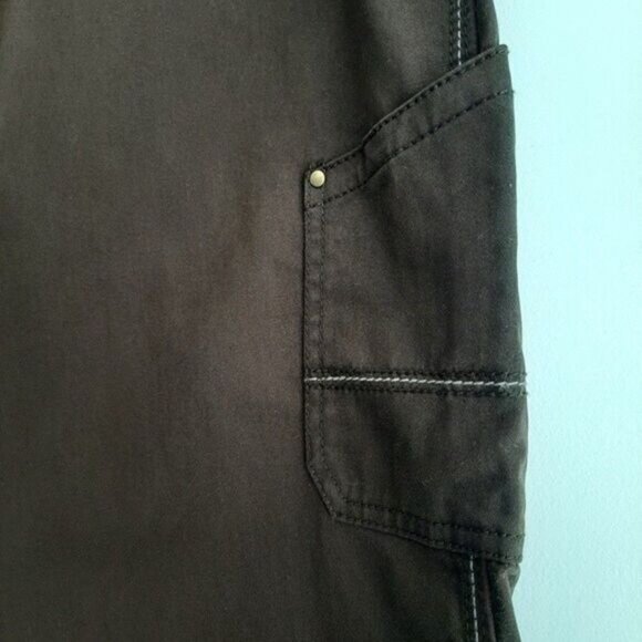 EDDIE BAUER | Casual Boot Cut Cargo Pants Brown Sz 14 - Picture 6 of 10